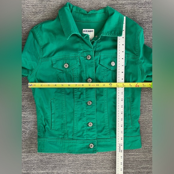 Old Navy Vibrant Green Denim Jacket - Picture 8 of 12